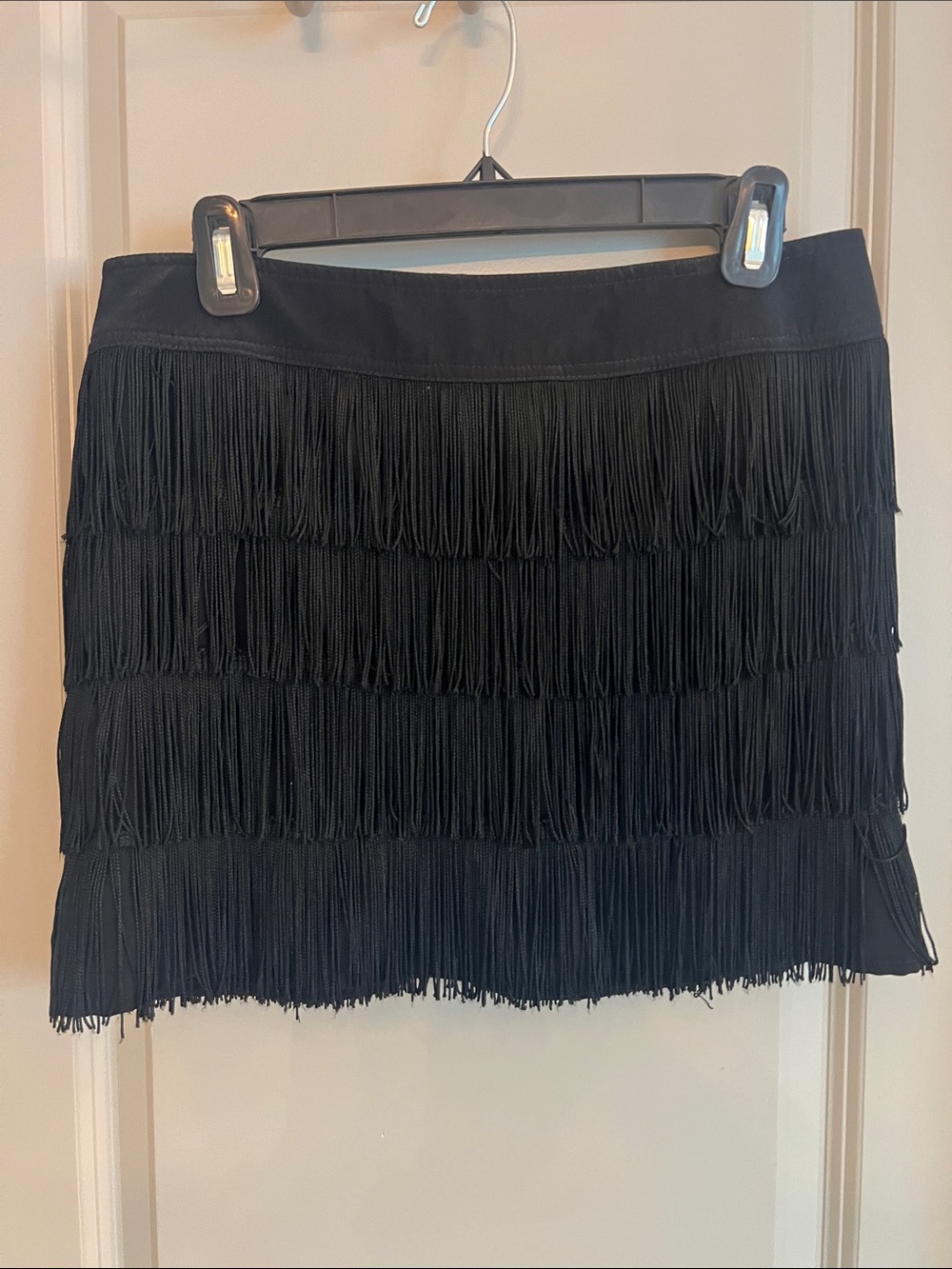 Nanette Lenore Black Fringe Mini Skirt